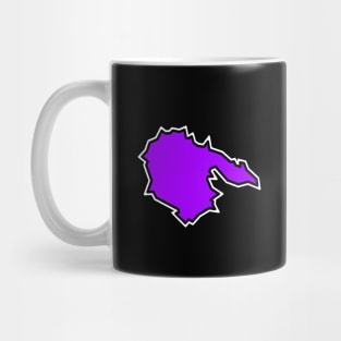 Hornby Island in a Sharp Purple Colour - Violet Silhouette - Hornby Island Mug